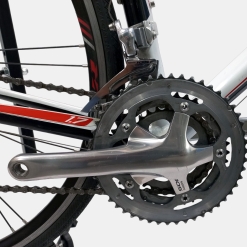 Vélo de course Trek alpha aluminium blanc d'occasion (3x10v), marché des étalagistes de la Riponne à 1005 Lausanne Vaud