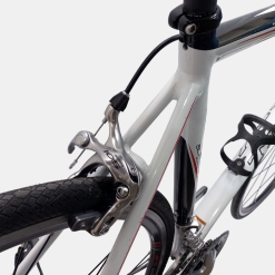Vélo de course Trek alpha aluminium blanc d'occasion (3x10v), marché des étalagistes de la Riponne à 1005 Lausanne Vaud