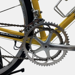 Vélo de course Basso acier jaune d'occasion (2x8v), marché des étalagistes de la Riponne à 1005 Lausanne Vaud