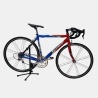 Vélo de course Battaglin aluminium rouge et bleu d'occasion (2x10v), marché des étalagistes de la Riponne à 1005 Lausanne Vaud