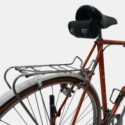 Vélo de course Cilo vintage acier orange d'occasion (2x5v), marché des étalagistes de la Riponne à 1005 Lausanne Vaud