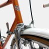 Vélo de course Cilo vintage acier orange d'occasion (2x5v), marché des étalagistes de la Riponne à 1005 Lausanne Vaud