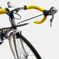 Vélo Gitane acier bleu d'occasion (3x6v), marché des étalagistes de la Riponne à 1005 Lausanne Vaud