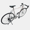 Vélo de course Peugeot acier blanc d'occasion (2x6v), marché des étalagistes de la Riponne à 1005 Lausanne Vaud