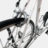 Vélo de course Peugeot acier blanc d'occasion (2x6v), marché des étalagistes de la Riponne à 1005 Lausanne Vaud