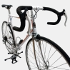 Vélo de course Peugeot acier blanc d'occasion (2x6v), marché des étalagistes de la Riponne à 1005 Lausanne Vaud