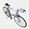 Vélo de course Peugeot acier bleu et blanc d'occasion (2x6v), marché des étalagistes de la Riponne à 1005 Lausanne Vaud