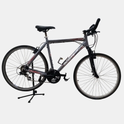 Vélo VTT Scott aluminium gris d'occasion (3x8v), marché des étalagistes de la Riponne à 1005 Lausanne Vaud